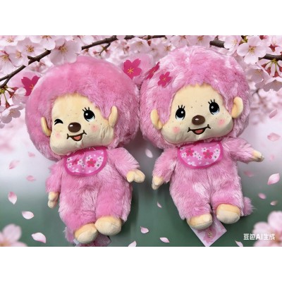 SAK-BY Sakura Monchhichi L Size 42cm Soft Plush BOY ~ Japan Limited ~ 